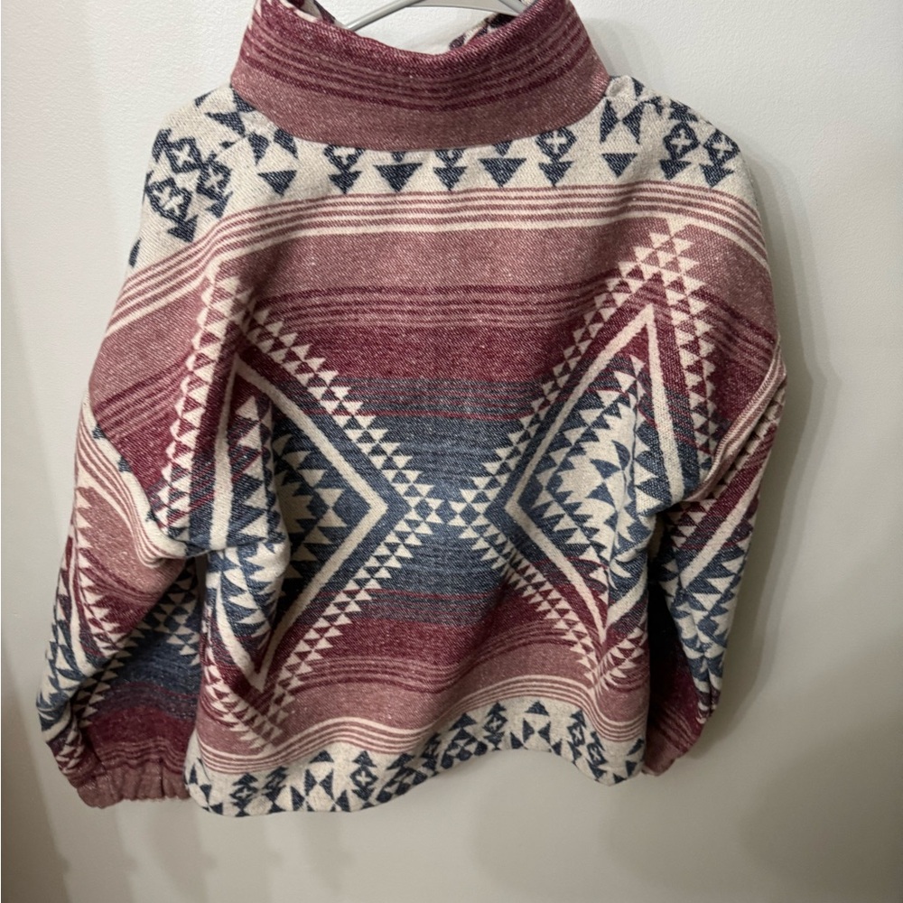 Geometric Patterned Pullover Sweater - image 3